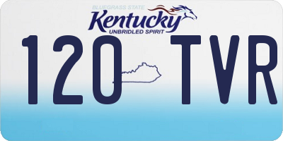 KY license plate 120TVR