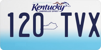 KY license plate 120TVX