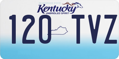 KY license plate 120TVZ