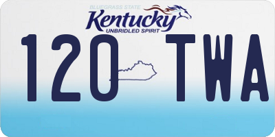 KY license plate 120TWA