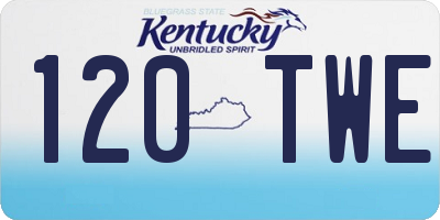 KY license plate 120TWE