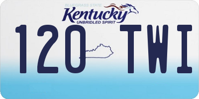 KY license plate 120TWI
