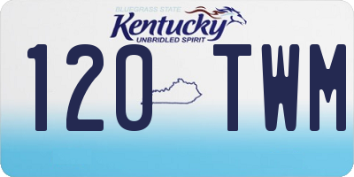 KY license plate 120TWM