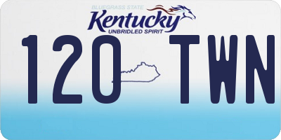KY license plate 120TWN