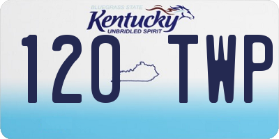 KY license plate 120TWP