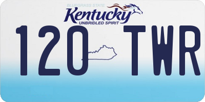KY license plate 120TWR