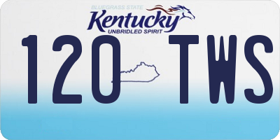 KY license plate 120TWS