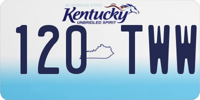 KY license plate 120TWW
