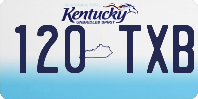KY license plate 120TXB