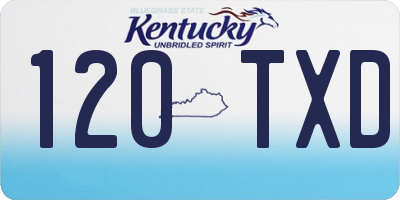 KY license plate 120TXD