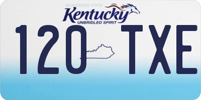 KY license plate 120TXE