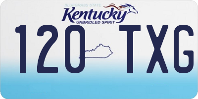 KY license plate 120TXG