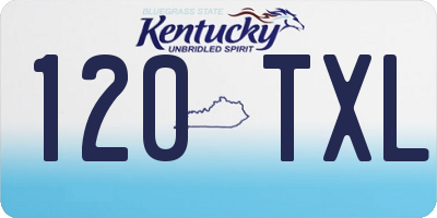 KY license plate 120TXL