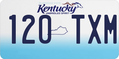KY license plate 120TXM