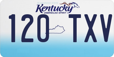 KY license plate 120TXV