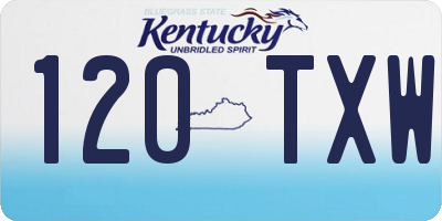 KY license plate 120TXW