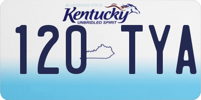 KY license plate 120TYA