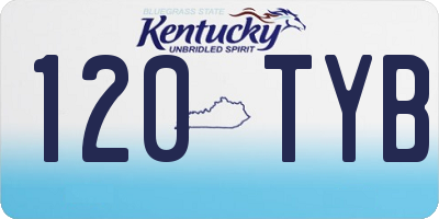 KY license plate 120TYB
