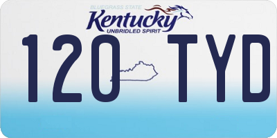 KY license plate 120TYD