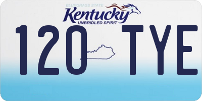 KY license plate 120TYE