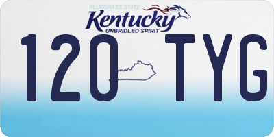 KY license plate 120TYG