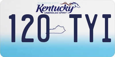 KY license plate 120TYI