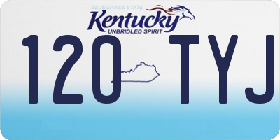 KY license plate 120TYJ