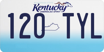 KY license plate 120TYL
