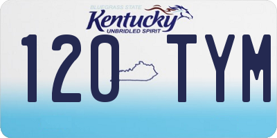 KY license plate 120TYM