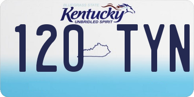 KY license plate 120TYN