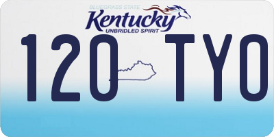 KY license plate 120TYO