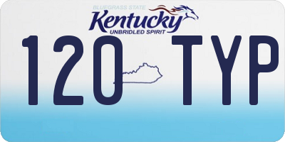 KY license plate 120TYP