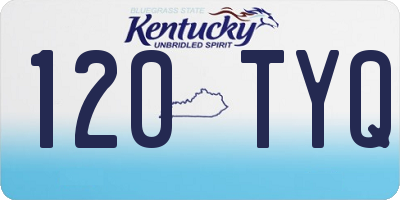 KY license plate 120TYQ