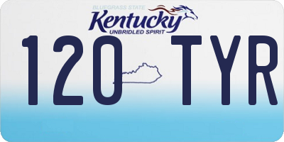 KY license plate 120TYR