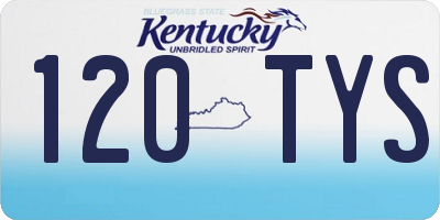 KY license plate 120TYS