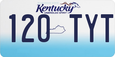 KY license plate 120TYT