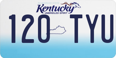 KY license plate 120TYU