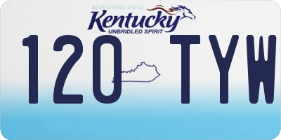 KY license plate 120TYW