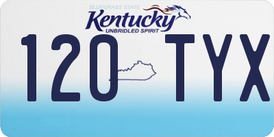 KY license plate 120TYX