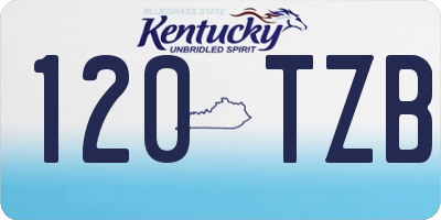 KY license plate 120TZB