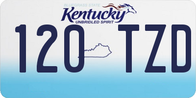 KY license plate 120TZD