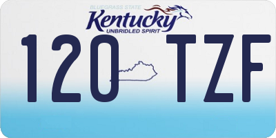 KY license plate 120TZF