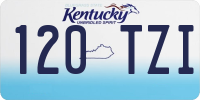KY license plate 120TZI