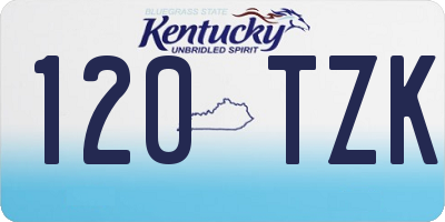 KY license plate 120TZK