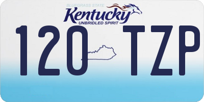 KY license plate 120TZP