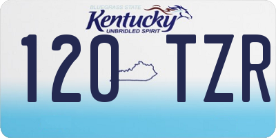 KY license plate 120TZR