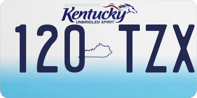KY license plate 120TZX