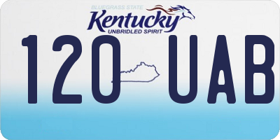 KY license plate 120UAB