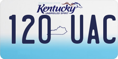 KY license plate 120UAC