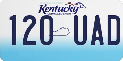 KY license plate 120UAD